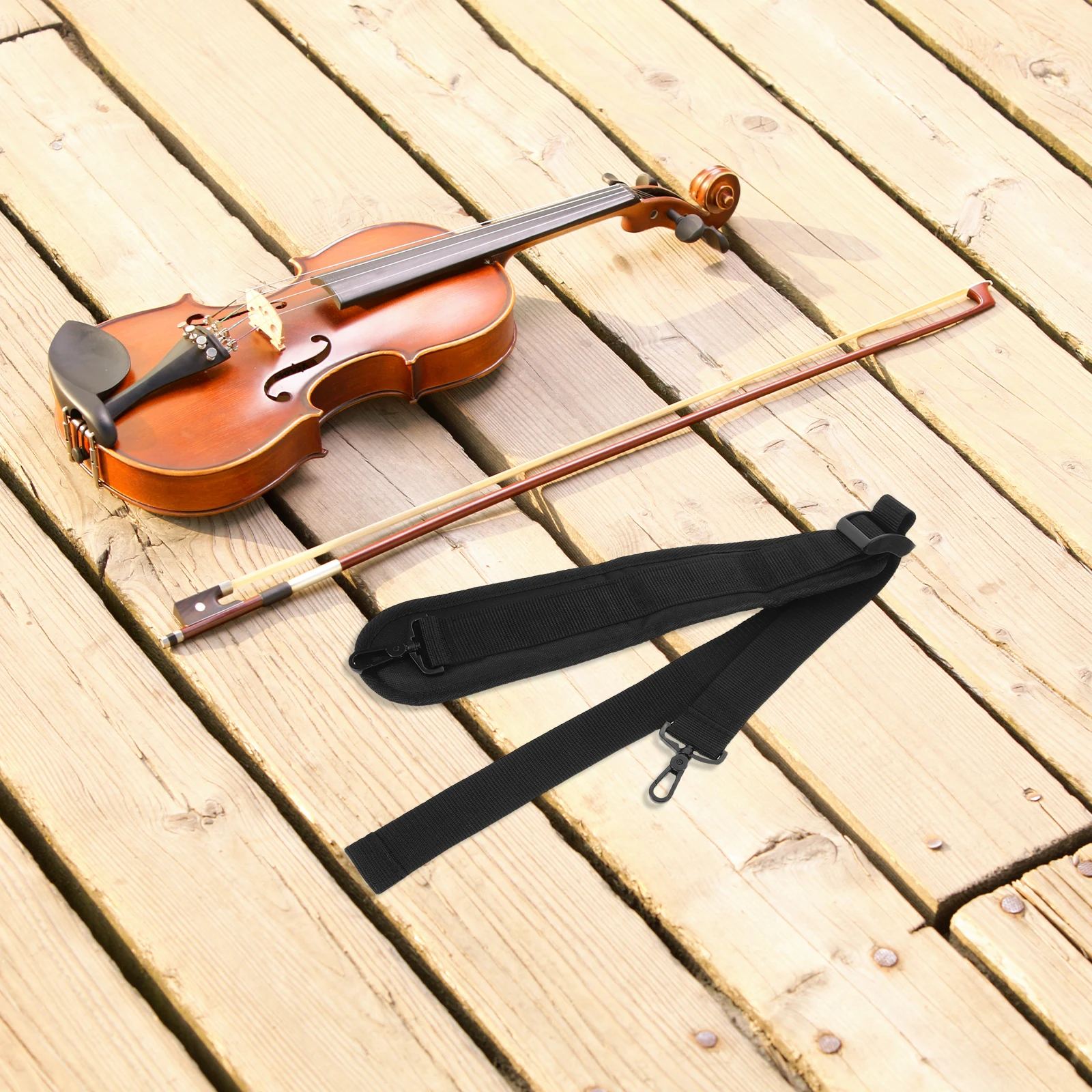 

1 Pair Padded Violin Case Strap Adjustable Non-Slip Shoulder Belt For Crossbody Carry Thick Comfortable Replacement Universal