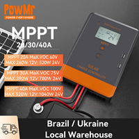 PowMr Solar Panels Charge Controller MPPT 40A 30A 20A Solar Charge Controller For 12V 24V Battery LiFePO4, Li-on, Lead-Acid