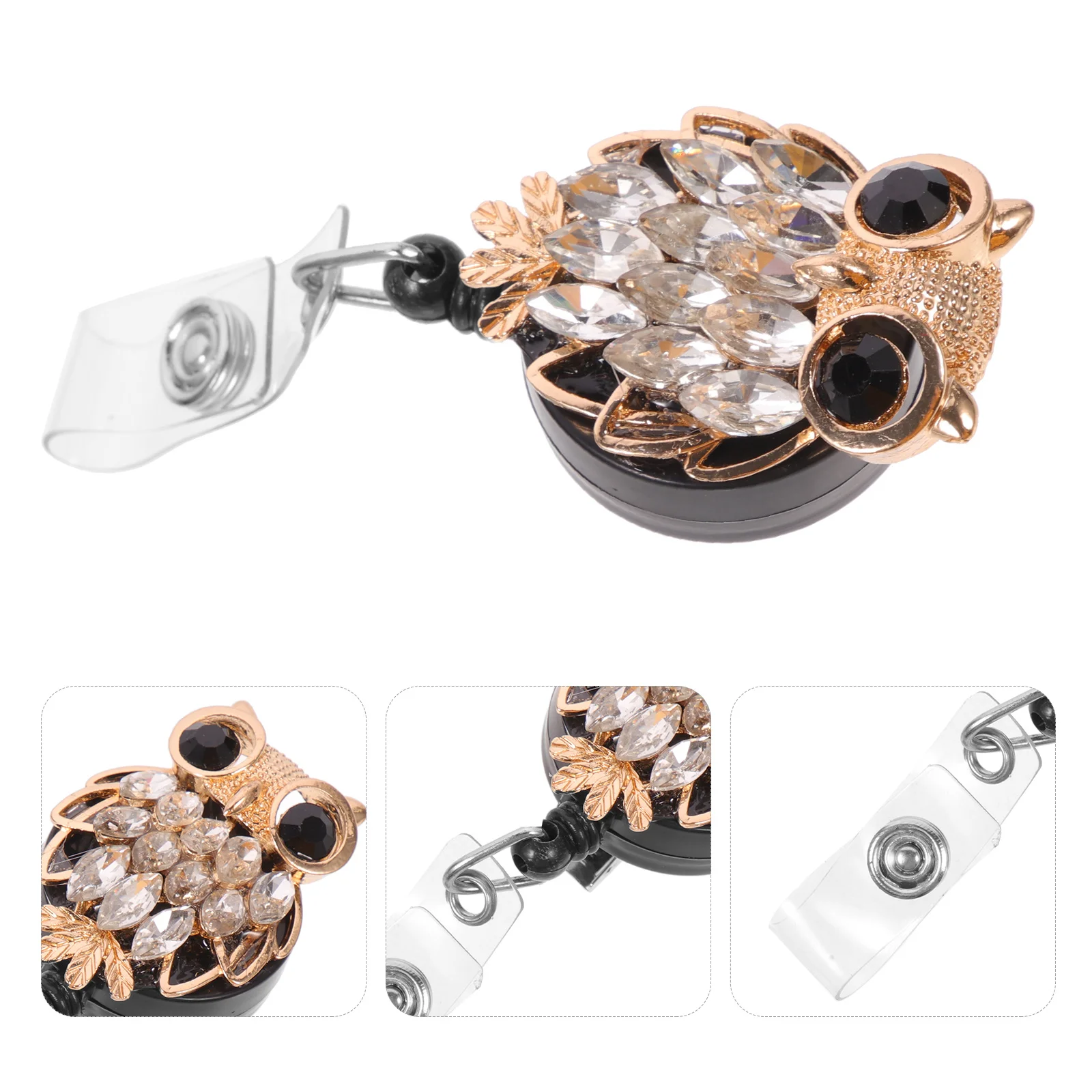 

Retractable Badge Holder Owl Shaped Buckle For Id Card Name Tag Nurse Badge Reel Portable Telescopic Clip Phone Lanyard