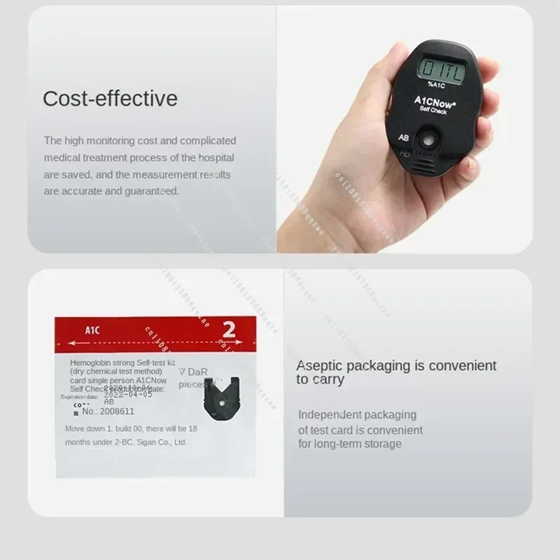 PTS Diag-nostics HbA1c Now+ System Professional Home Test Kit Bl-ood Glu-cose Moni-tor4 Test Strips