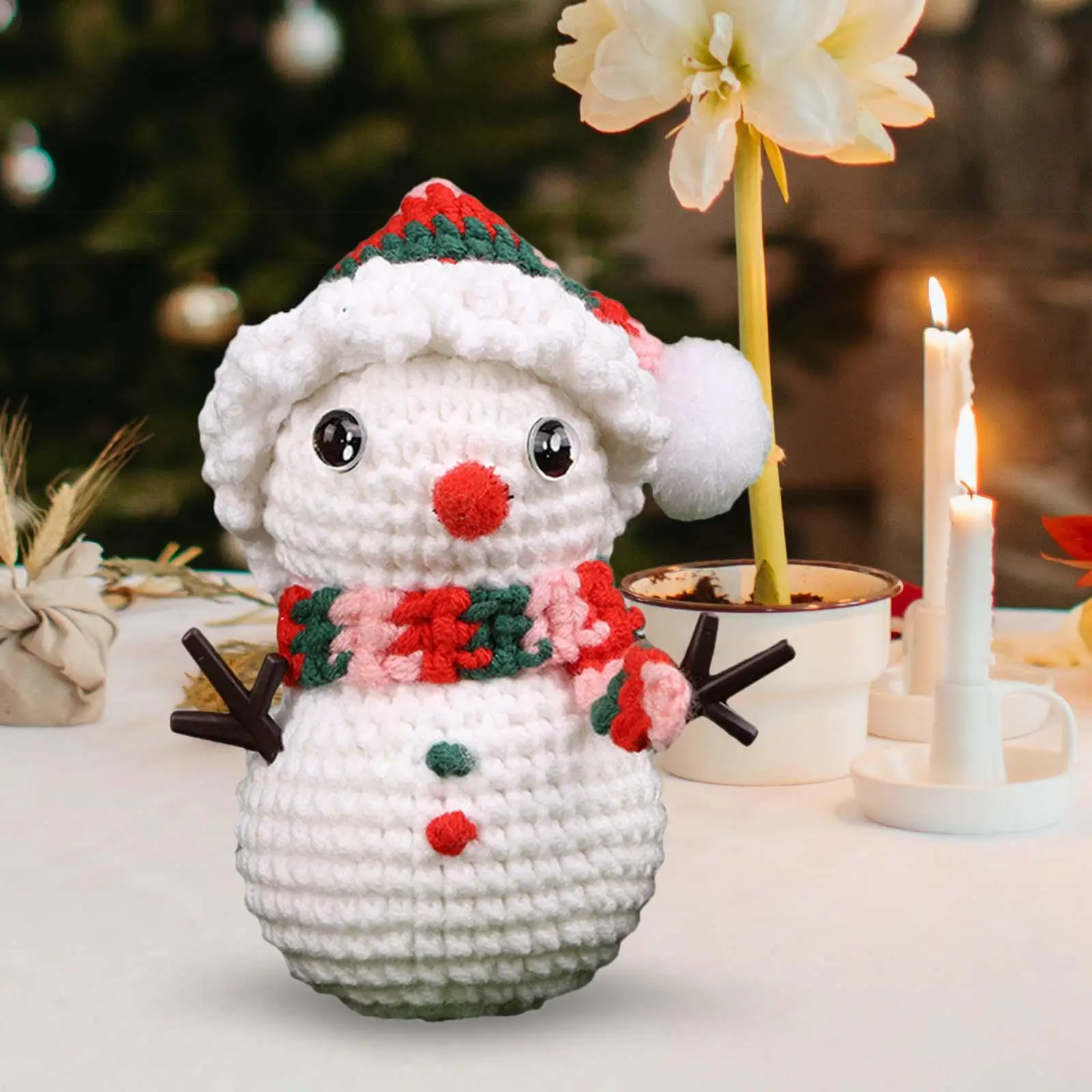 Crochet Starter Kits Holiday Decoration Make Your Own Doll Crochet Craft Set for Fireplaces Gift Door Porches Christmas Gift