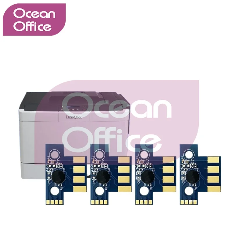 4pcs CX310 CX410 CX510 CS310 CS410 CS510 CS317 CX317 Toner Chip support for Lexmark CS417 CX417 CS517 CX517 Reset Chip Toner Car