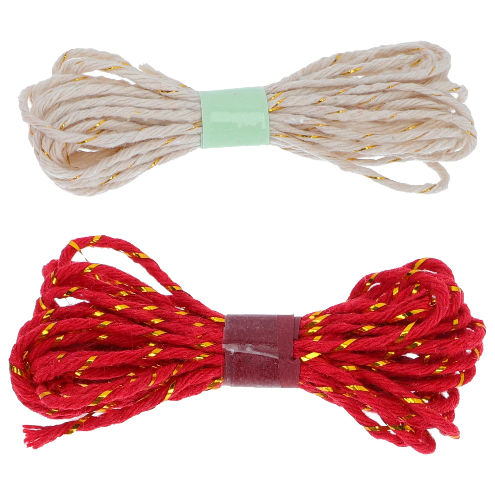 

2pcs 2 Bags Wrapping Rope For Gift Decor Diy Decorative Christmas String Holiday Craft Making Party Xmas Packaging String Rope