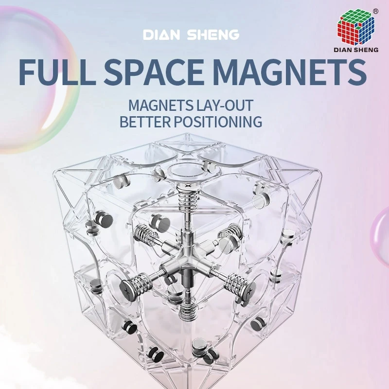 DianSheng Solar 2x2 3x3 4x4 5x5 6x6 7x7 Magnetic Magic Speed Cube Stickerless Professional Cube Puzzle Toys Children's Gifts