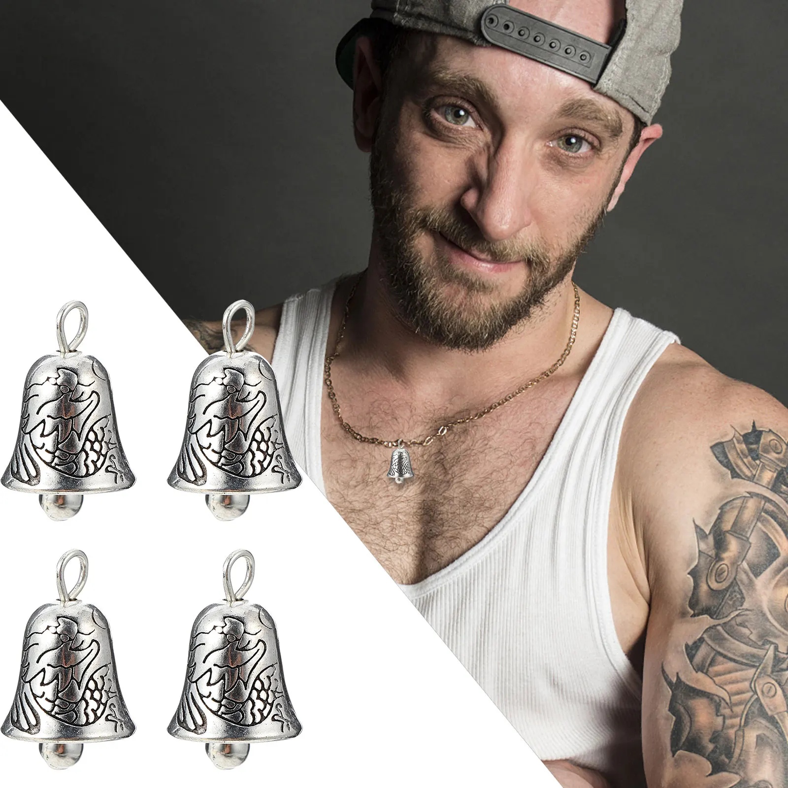 

20pcs Bell Pendant Accessories Alloy Christmas Shaped Diy Jewelry Making Craft Decor For Necklace Bracelet Earrings Hanging