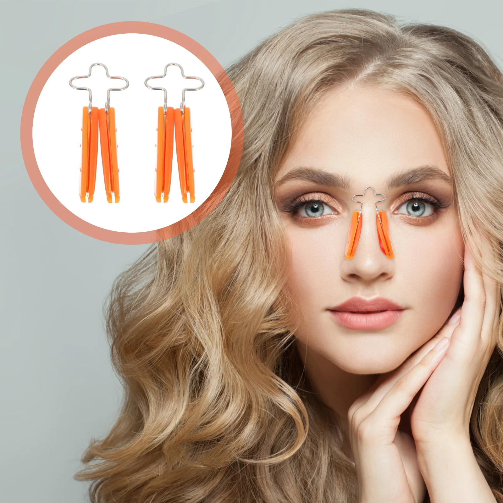 

2pcs Ergonomic Clip Lifter Slimmer Beauty Shaper Corrector Nose Bridge Lifting Tool Premium Silicone Nose Shaping for Facial