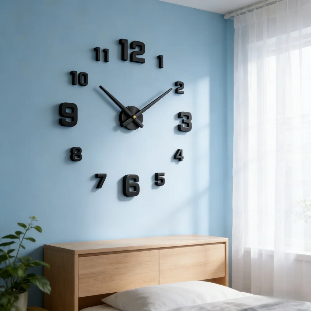 New Modern Design Large Wall Clock 3D DIY Quartz Clocks Fashion Watches Acrylic Mirror Stickers Living Room Home Decor Horloge