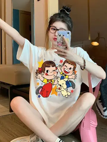 화려한 티셔츠 순면 짧은 소매 화려한 흰색 드레스웨어 다양한 사이즈 여름용 티셔츠 셔츠 티셔츠 셔츠 티셔츠