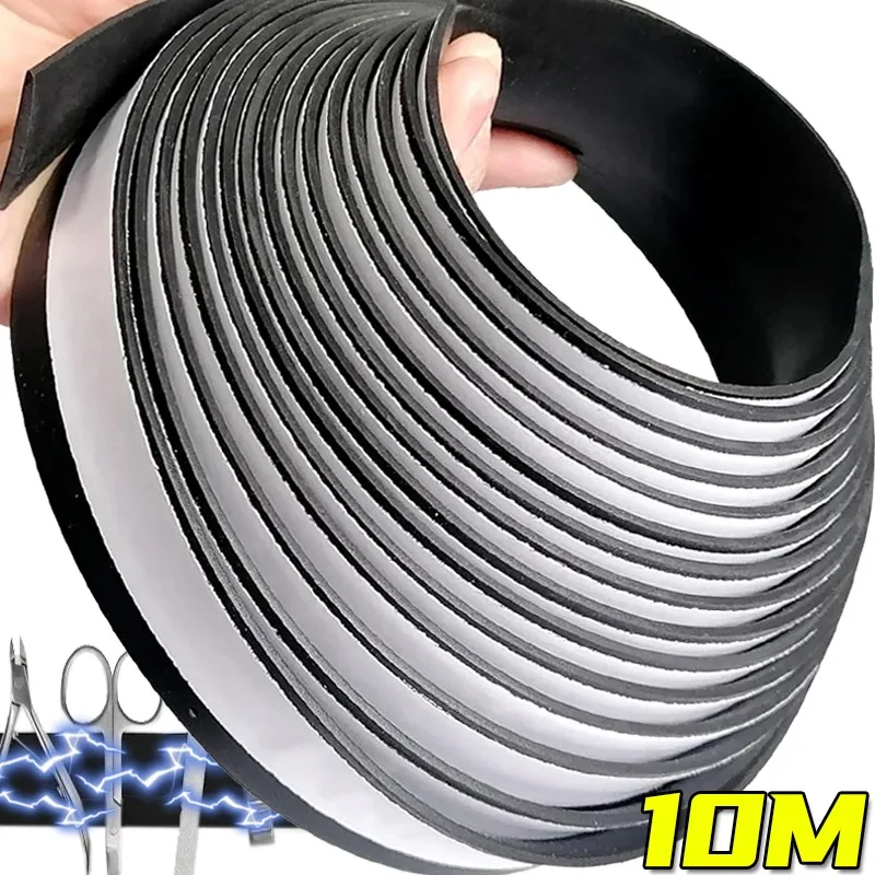 

Magnetic Self Adhesive Tape Strong Rubber Magnet Cuttable Tape DIY Wall Photos Posters Fixed Tools Home Office Storage Supplies