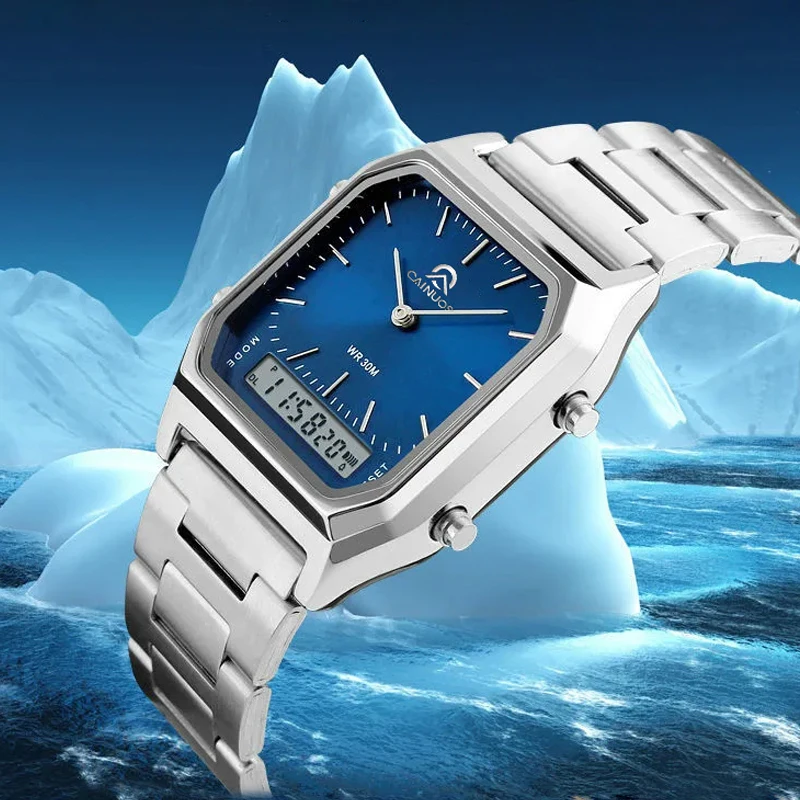

Digital Men's Watch Sport Chronograph Waterproof Stainless Steel Shockproof Wristwatches for Men Reloj Hombre Holiday Gift