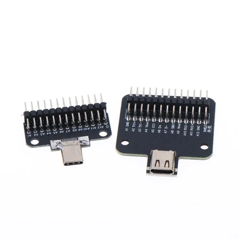 TYPE-C Male And Female Header Test Board Double-sided Positive And Negative Insertion Row Pin 24P Male To Female USB3.1 Adapter