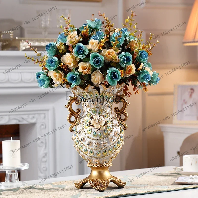 Factory Direct European luxury vase ornament creative multi-functional flower arrangement