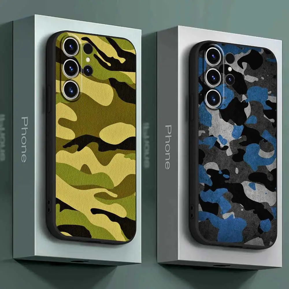 Cool Man Desert Camo Phone Case for Samsung S23 S22 Ultra S20 S21 FE S10 S9 S8 Plus Galaxy Note 20 10 9 Cover Silicone Funda