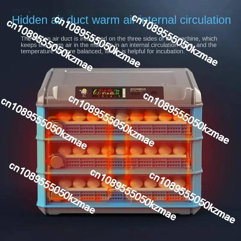 128/256 Dual Voltage Large Capacity Incubator Fully Automatic Power Incubator Chicken Drum Automatic Duck Pigeon Quail Incubator