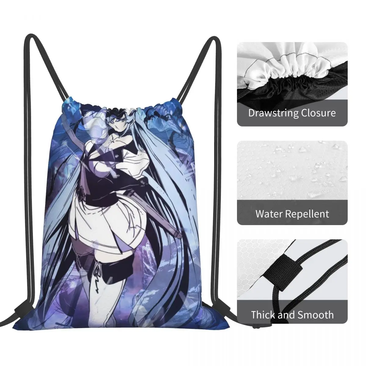 Esdeath 10 Drawstring Bag Backpack anime mesh bag storage bag school backpack