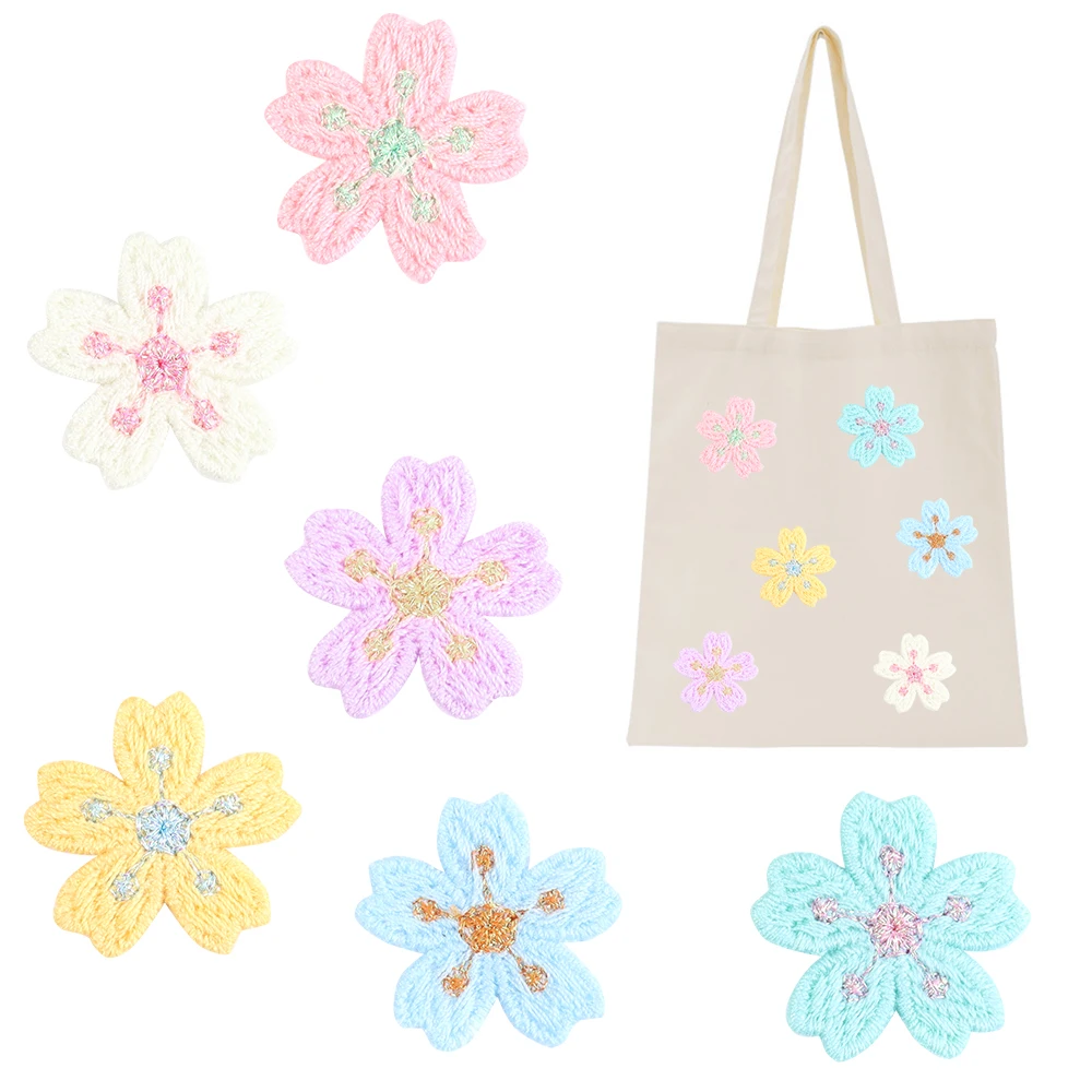 

20pcs/lot Cute Embroideried Patches Bauhinia Flower Patch Applique For DIY Jeans Hats Bags Clothing Decoration ﻿