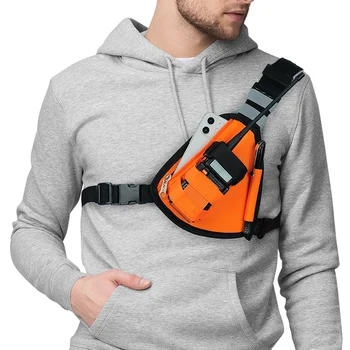 BAOFENG טקטי רדיו פאוץ מתכוונן ווקי טוקי כתף תיק ציד ירי צבאי רצועת תיק מול חבילה