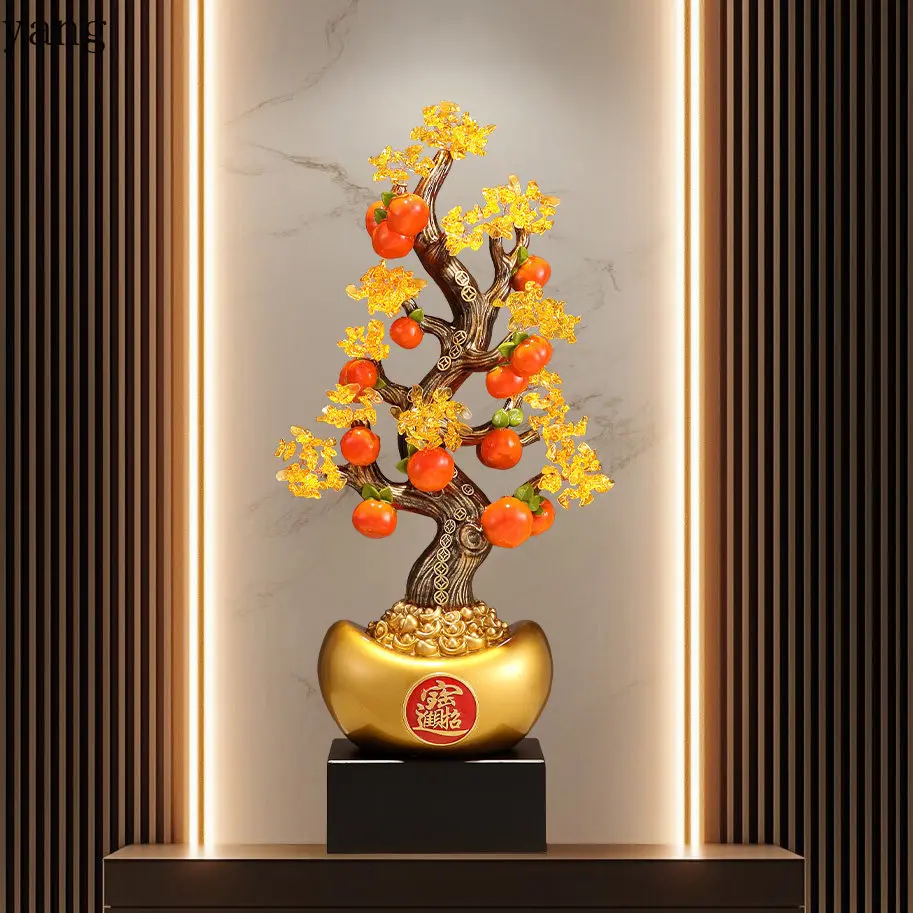 LMM fortune tree ornament lucky living room TV cabinet high-end moving housewarming opening gift