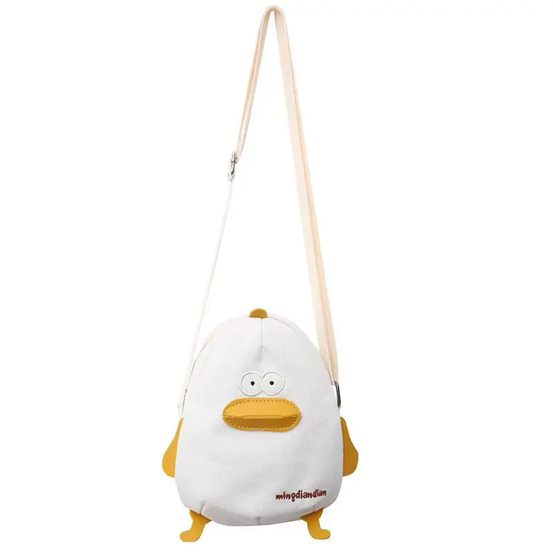 Zomer Schattige Crossbody Tassen Kleine Verse Mini Student Zachte Dame Cartoon Chick Bag Japanse Stijl Zeil Stiksels Vrouwen Vierkante Tas