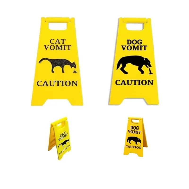 Cat Vomit Sign,Dogs Vomit Sign Cat Warning Sign Decoration Cat Decor Funny Gag Gifts Pet Vomiting Warning Sign