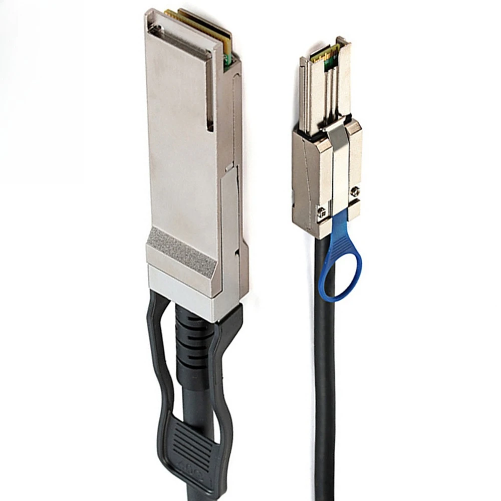 QSFP SFF-8436 إلى Mini SAS HD SFF-8088 لـ DS4243 DS4246 الطول اختياري 0.5M 1M 2M 3M