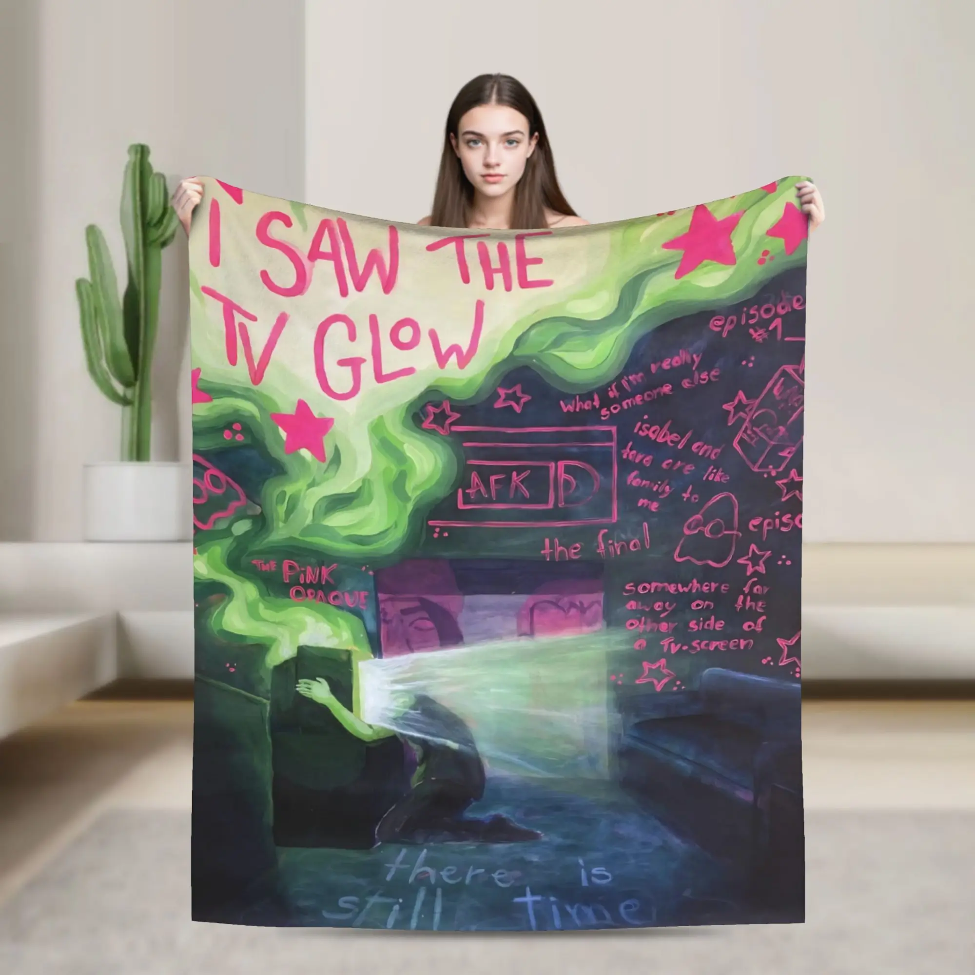 I Saw The TV Glow  Blanket Super Soft Flannel Relax Gift  Throw Blanket Plush Thin Quilt