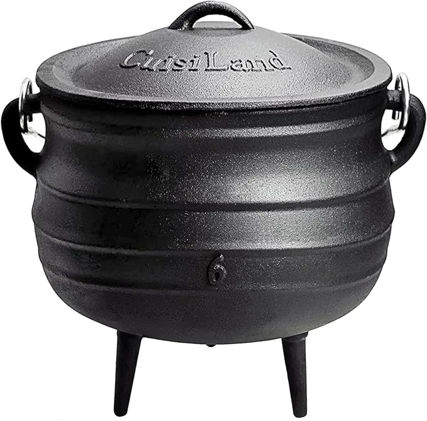 

Чугунный казан 14QT с крышкой и ножками – предварительно обработанный для приготовления на открытом воздухе, супов, рагу и тушения – прочная голландская печь-казан