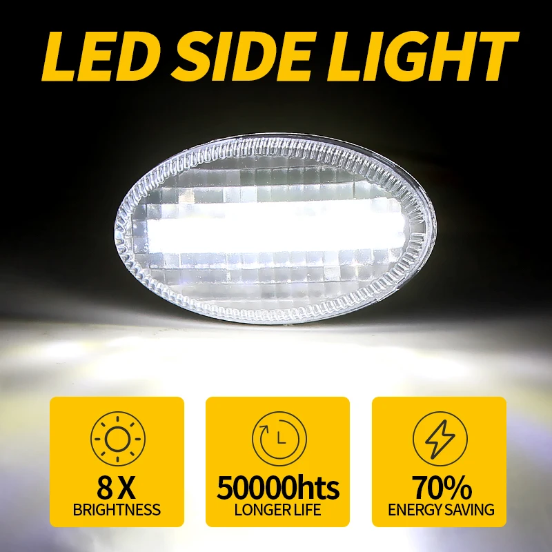 2 قطعة LED الأبيض الجانب ماركر بدوره أضواء الإشارة Canbus لسوبارو ليبرتي 00-03 فورستر 00-07 11-13 امبريزا WRX STI GDA GDB 02-07