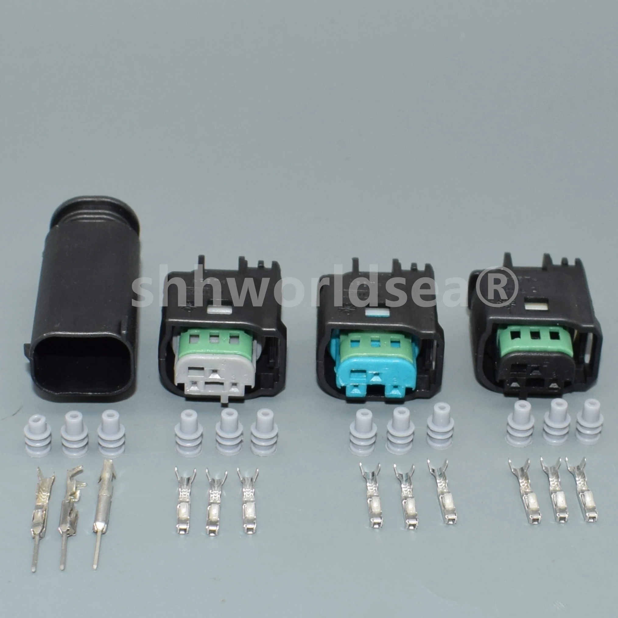 shhworldsea 3 Pin female black switch air pressure sensor plug for Benz BMW Citroen Peugeot 968402-1 1-967642-1