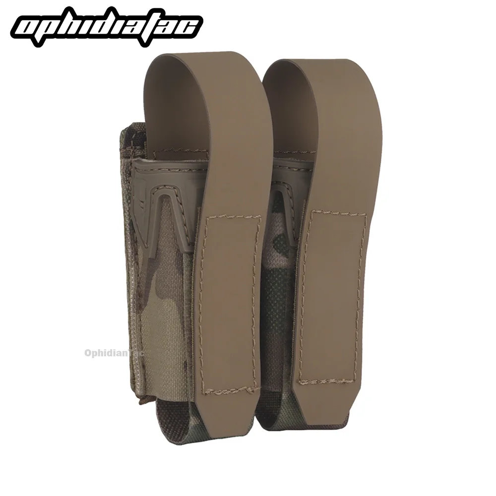 OPHIDIAN MOLLE Agilit Style 9MM Double Magazine Pouch Pistol Magazine Pouch Airgun Magazine Pouch with Protective Cover Quick Re