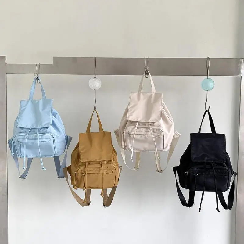 

Small Bag Women's Backpack Preppy Style Flap Nylon Women Backpack College School Backpack For Women Travel Girls Daypack 2024