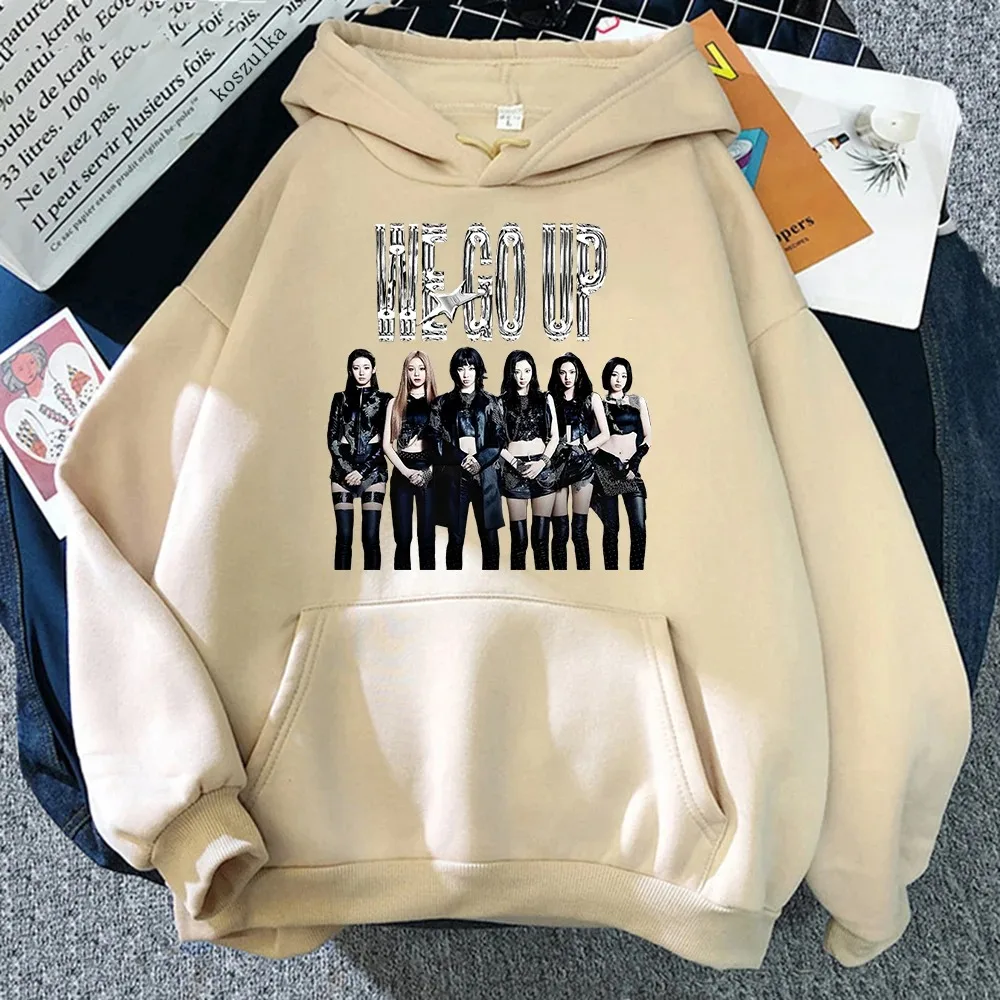 Babymonster We Go Up هوديي ريترو المرأة هوديس الإناث الخريف الشتاء الملابس لمحبي الهدايا الجمالية البلوز الرياضة الجرافيك