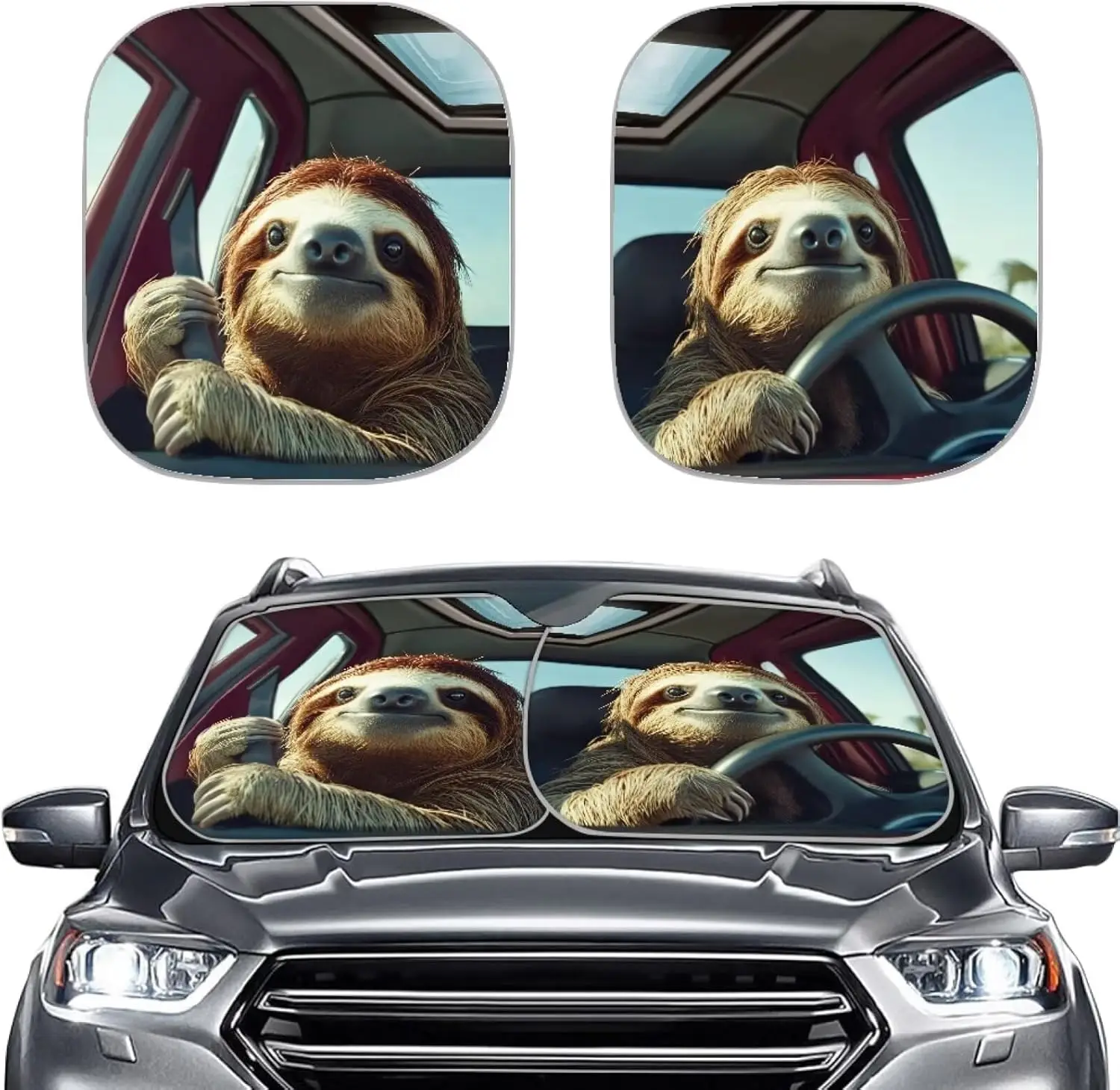 

Новинка, солнцезащитный козырек на лобовое стекло автомобиля, забавный ленивец, вождение автомобиля, солнцезащитный козырек для защиты переднего окна, автомобильные аксессуары для интерьера