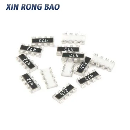 100 Uds 0402*4 8P4R 2*4P SMD matriz de resistencias de red 0 4,7 5,1 10 22 33 47 49,9 51 100 220 1K 2K 3,3K 10K 100K 220K 470K Ohm 0R ~ 1M