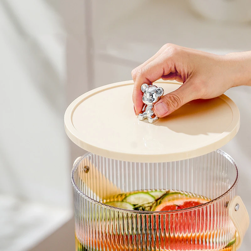 

Cold Water Bottle Kettle With Faucet Large-capacity Household Fruit Tea Drinks Japanese New Luxury Cold Water Bucket Picnic Set