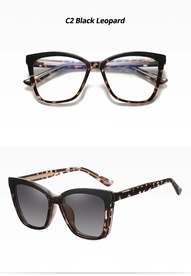 Ralferty Polarisierte Magnet-Sonnenbrille für Damen, Designer, 2-in-1-Brille zum Anklipsen, Damen-Sonnenbrille, Rezept 0 Dioptrien 2025 – Detail 8