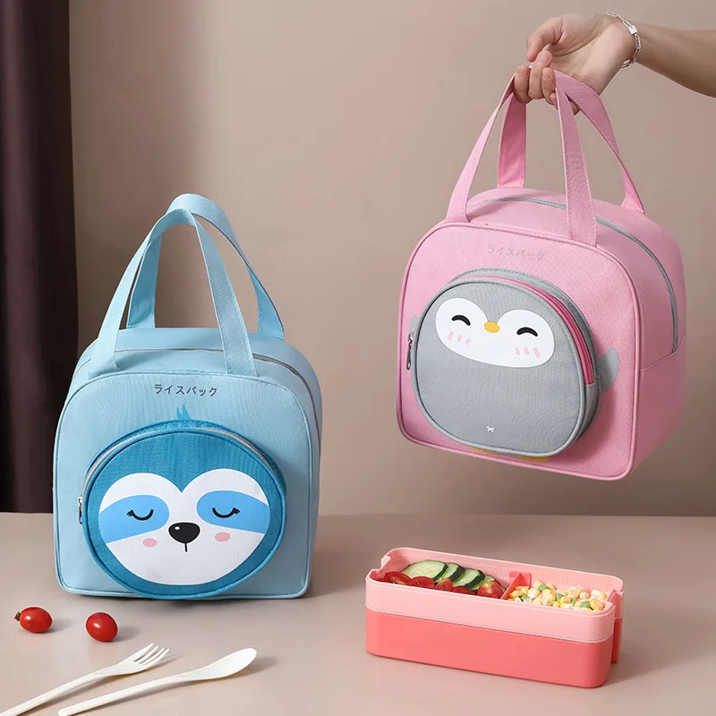 Cartoon bradipo Lunch Bag Student Office Work Bento Bag Cartoon borse per il pranzo isolanti di grande capacità borsa per alimenti da Picnic portatile regalo