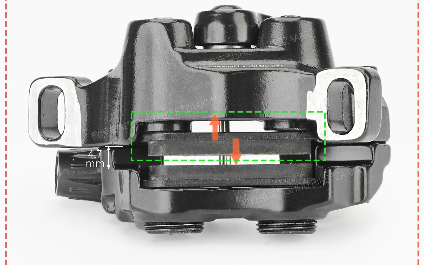 ZAAKR T-3C 4-Kolben-Kabel-Scheibenbremse, Aluminiumlegierung, Hohe Festigkeit & Präzise Bremsung, Geeignet für MTB/Klapp-/Elektrofahrräder – Detail 13