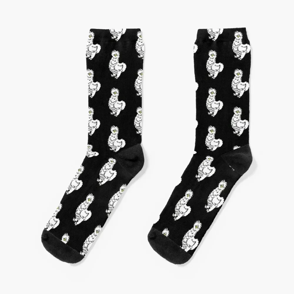 

White Silkie Chicken Socks sheer set fashionable Male Socks Women's