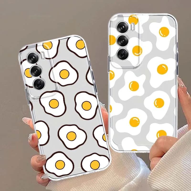 Cartoon Yellow Polka Dots Cover For OPPO Reno 14 13 12 11 10 Pro Z Lite 5G Protective Transparent Phone Case