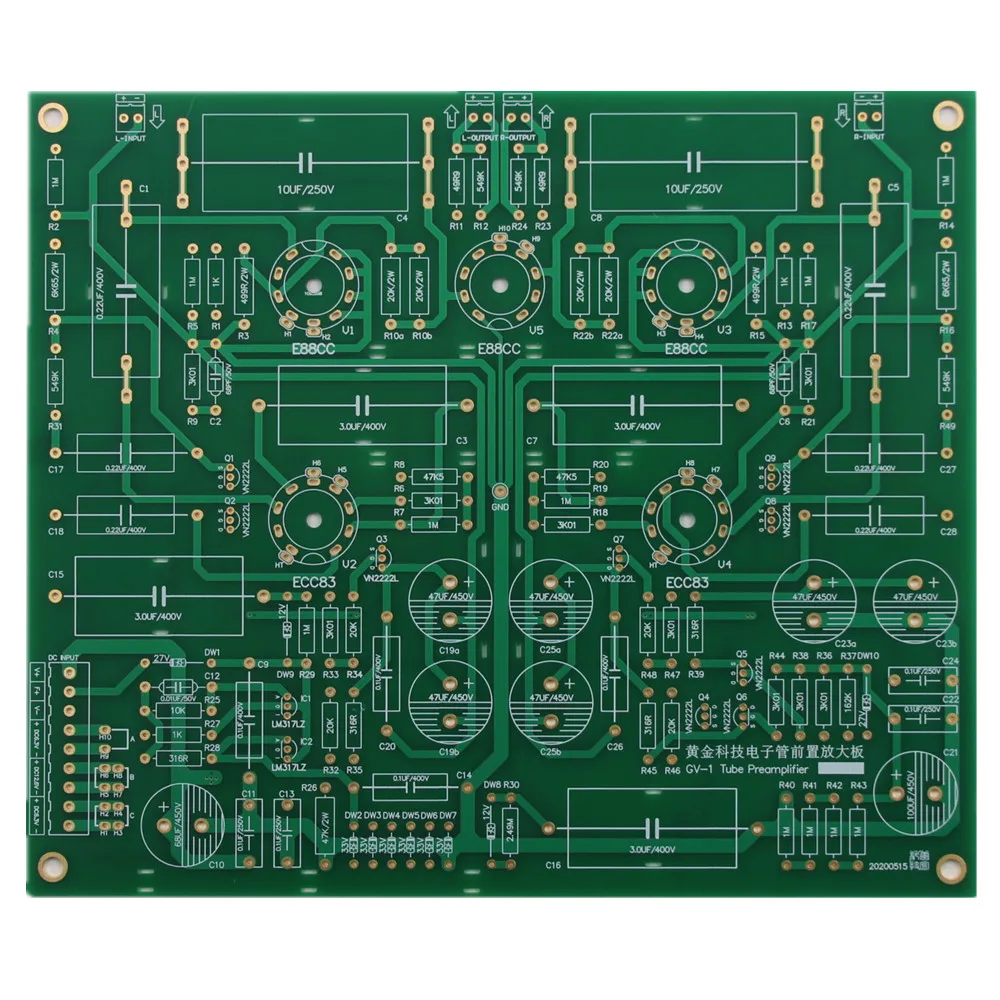 Reference CAT SL1 Circuit HiFi GV-1 E88CC+ECC83 Tube Preamp Board PCB With Power Supply Board