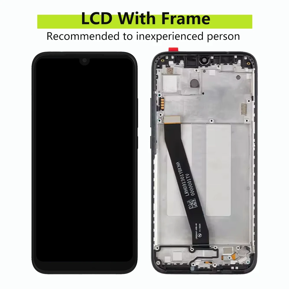 Pantalla táctil Lcd de 6,26 pulgadas para Xiaomi Redmi 7, montaje de digitalizador con marco para Redmi 7, M1810F6LG