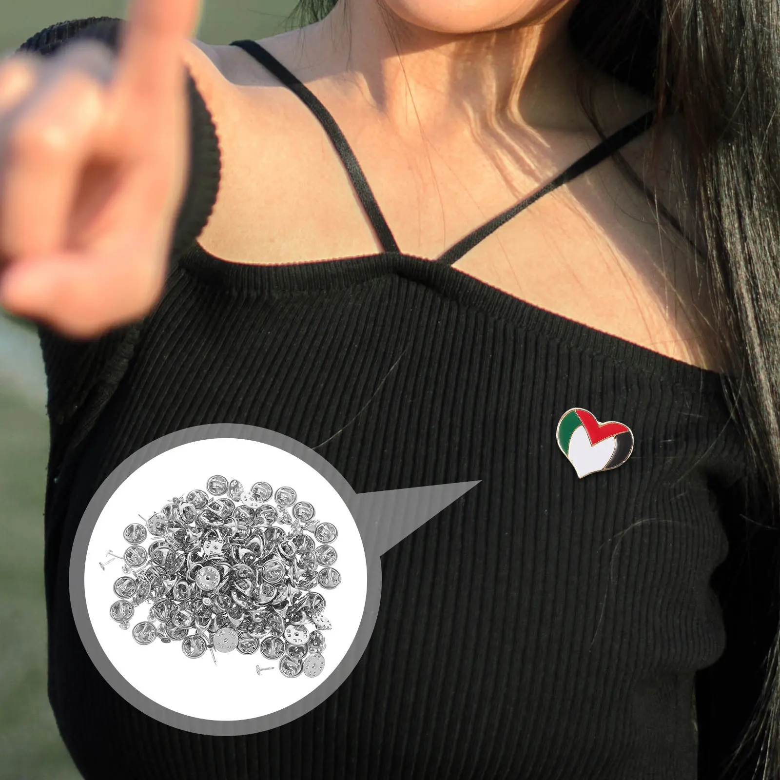 

100Pcs Butterfly Clutch Tie Tacks Copper Pin Backs for DIY Brooches Badges Nameplates Craft Jewelry Making Blank Metal Badge