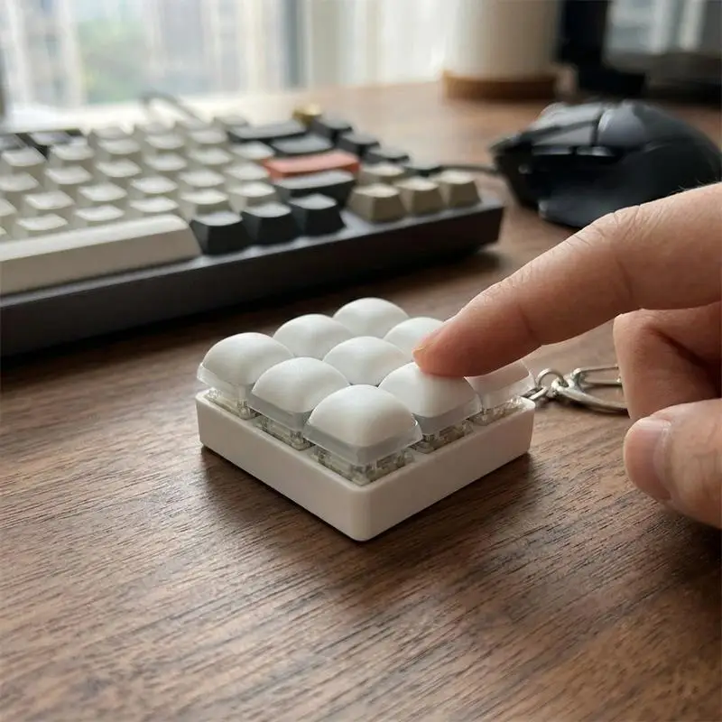 Bread Fidget Keychain Bread Keycap Key Button Finger Stress Relief Toy For Desktop School Bag Hanging