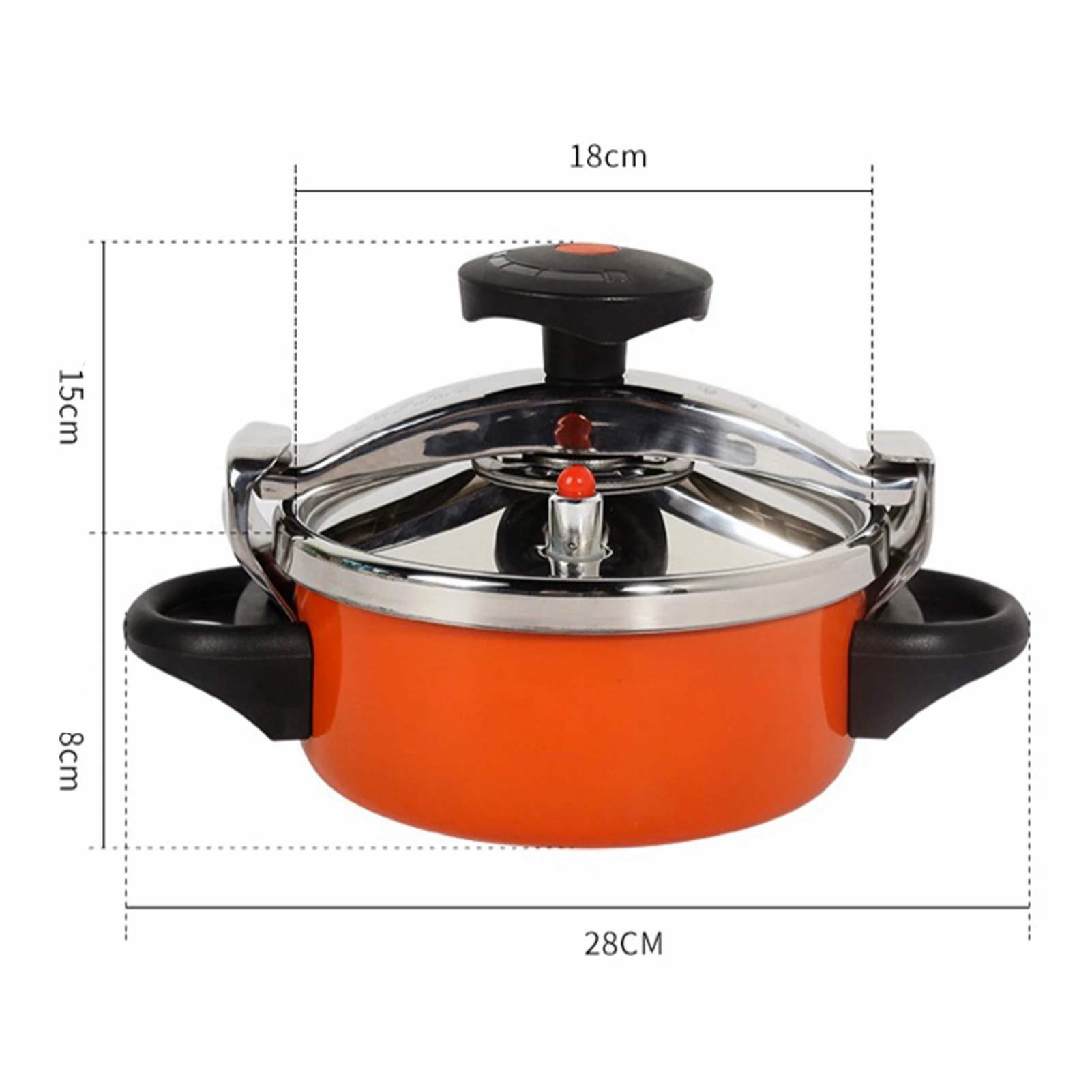 2L Pressure Cooker 55KPA Frosted Knob Detachable Sealing  2L Stainless Steel Pressure Cooker Fast Cooking for Gas Stoves