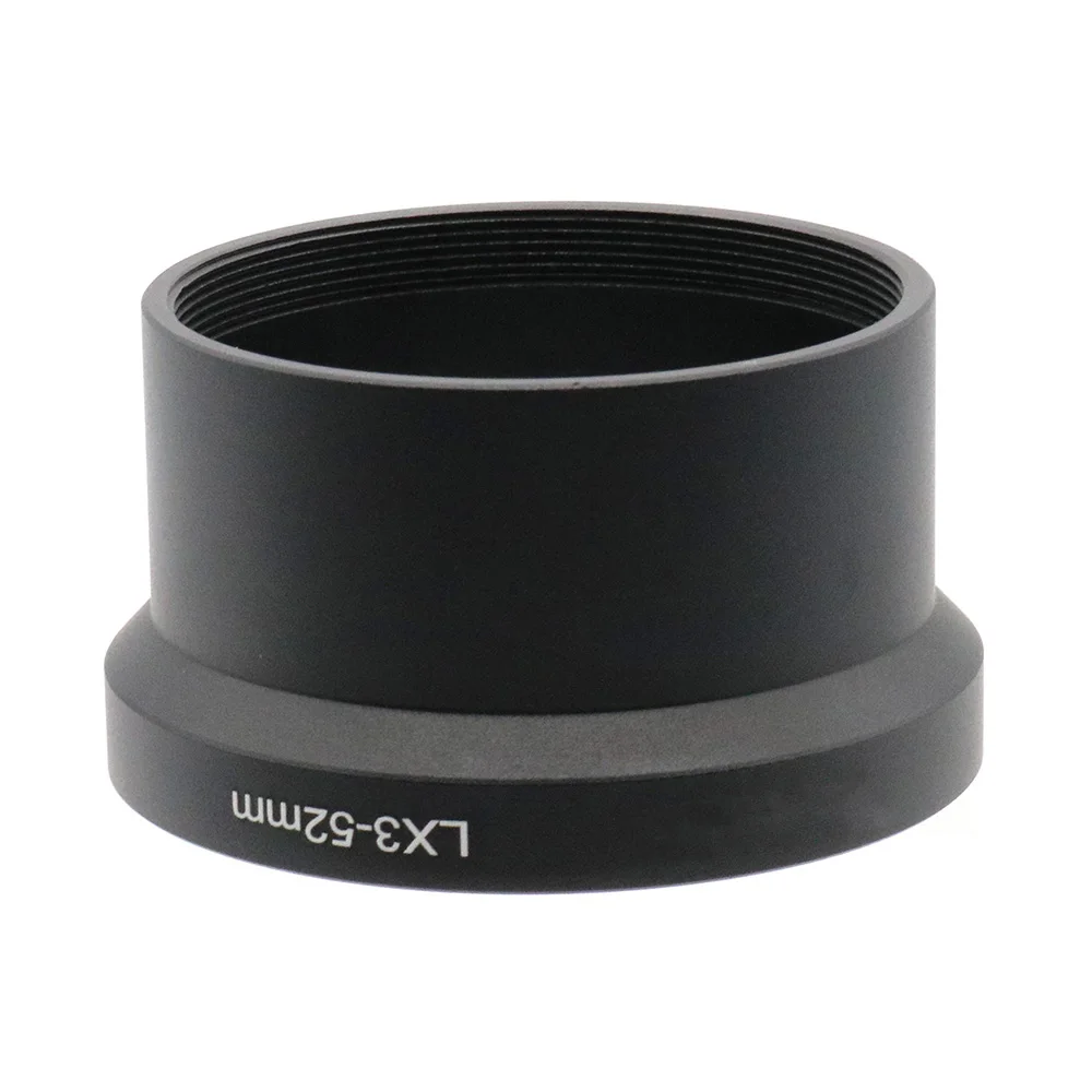 Metal Lens Adapter Tube Ring, Mount Filtro para Panasonic Lumix DMC-LX3 Camera, 52mm