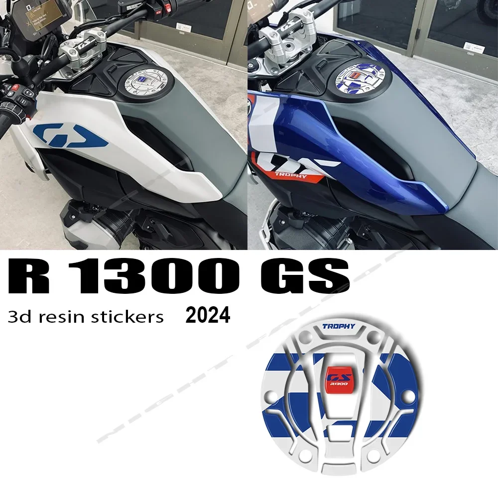 R1300GS 2024 دراجة نارية الملحقات ثلاثية الأبعاد راتنجات الايبوكسي ملصق حماية عدة خزان الوقود ملصق لسيارات BMW R 1300 GS R1300GS 2023-