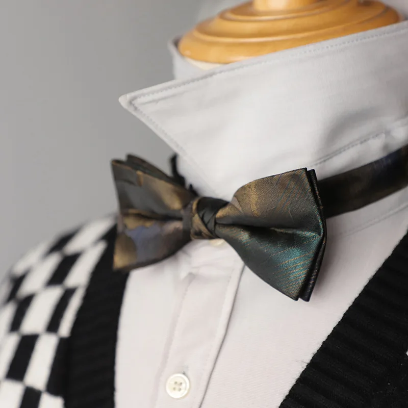 Gentleman Brown Bow Ties Polyester Polka Dot Butterfly Wedding Party Groom Banquet Accessories Suit Formal Soft Cravat Bowknot