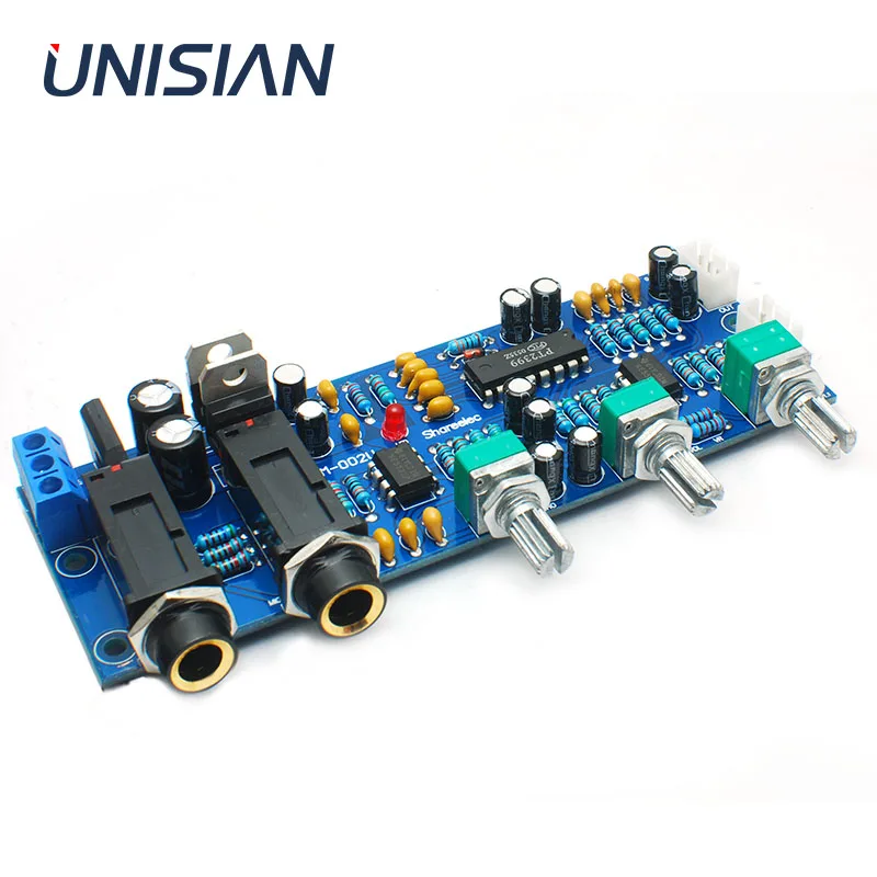 UNISIAN PT2399  Karaoke Amplifier board  audio Microphone NE5532 Preamplifier Reverberation Echo sound  For home Amplifiers