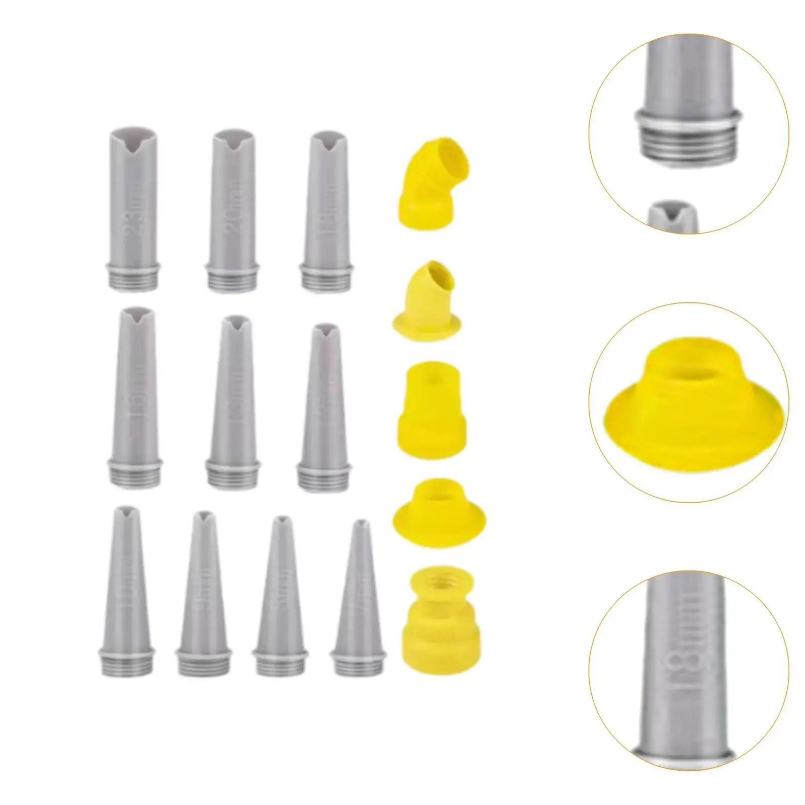 Caulking Nozzle Set Finisher Tools Caulking Extension Nozzles Caulking Tips for Floor Tiles